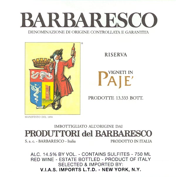 2020 Produttori del Barbaresco - Barbaresco Riserva Paje (750ml)
