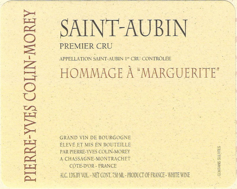 2022 P.-Y. Colin-Morey - St. Aubin Hommage a Marguerite (PRE ARRIVAL)