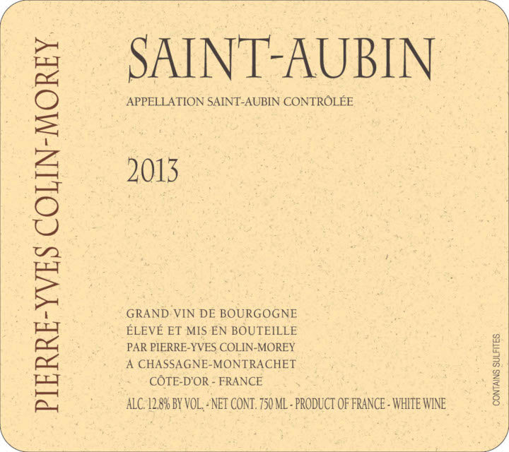 2022 P.-Y. Colin-Morey - St. Aubin (PRE ARRIVAL)