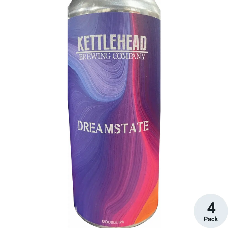 Kettlehead Brewing Dreamstate Imperial Hazy with Mosaic and Rakau hops IPA 4pk