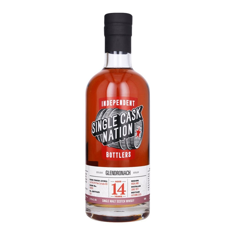 Single Cask Nation 14 yr Glendronach Single Malt Whiskey 700ml