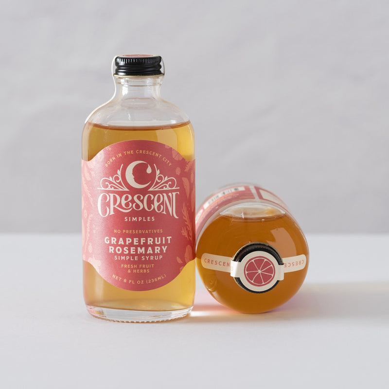 Crescent Simples Grapefruit Rosemary Simple Syrup Fresh Fruit & Herbs 8oz glass bottle