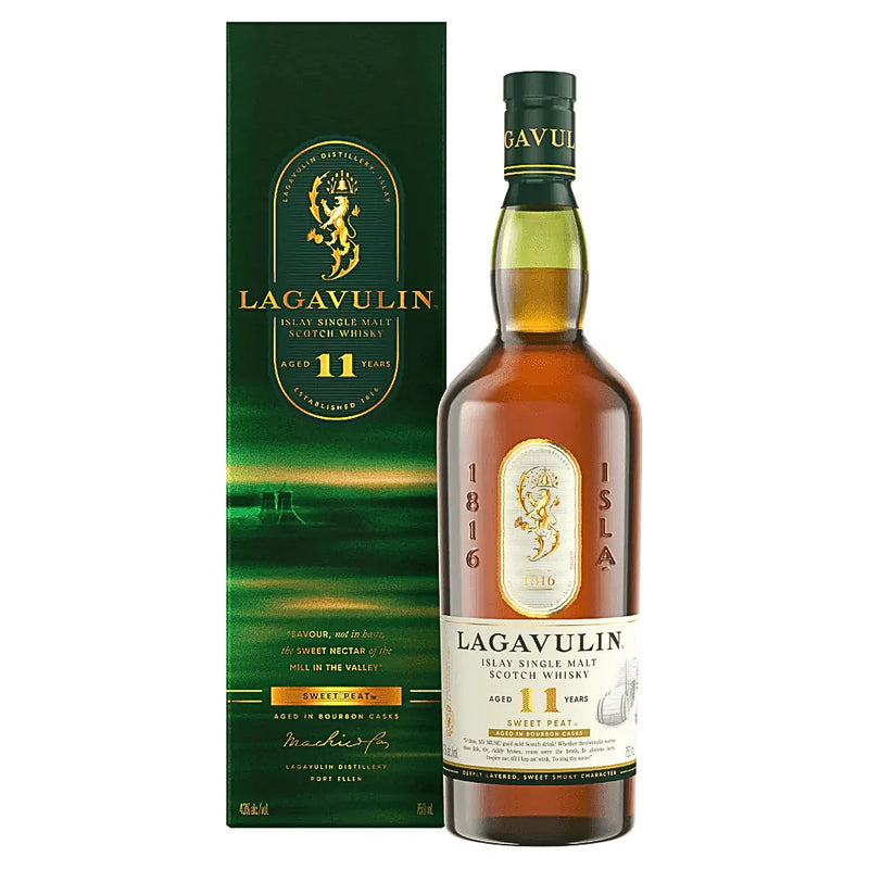 Lagavulin 11yr Sweet Peat Aged Bourbon Casks Single Malt Whiskey 750ml