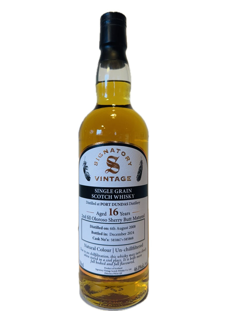 2008 Signatory Port Dundas 16 yr Single Grain 700ml