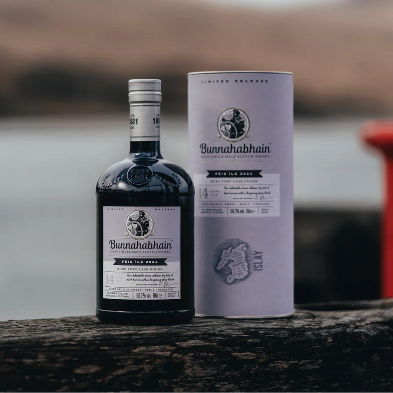 Bunnahabhain 14 yr Ruby Port Cask Finish Single Malt Whiskey 700ml