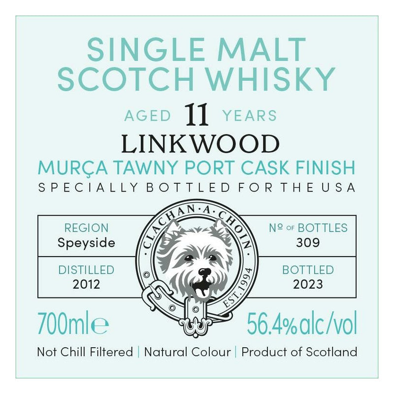 Murray McDavid Linkwood 11 yr Murca Tawny Port Cask Finish Single Malt Whiskey 700ml