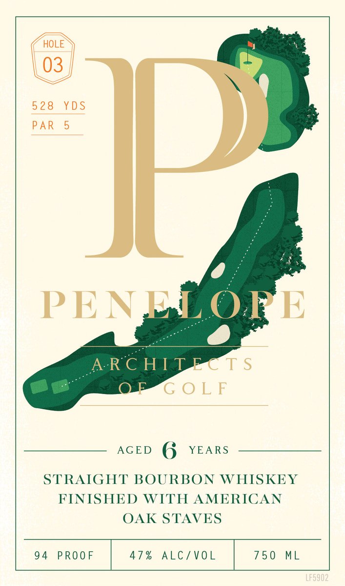 Penelope Architects of Golf Hole 03 6 yr Bourbon 750ml