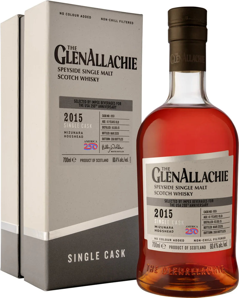 Glenallachie 10 yr 2015  Mizunara Hogshead Cask No 1951  Single Malt  Whiskey 700ml