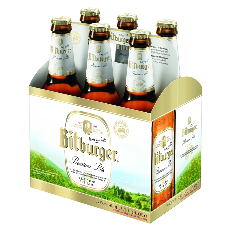Bitburger Premium Pilsner 6pk 11.2oz bottles