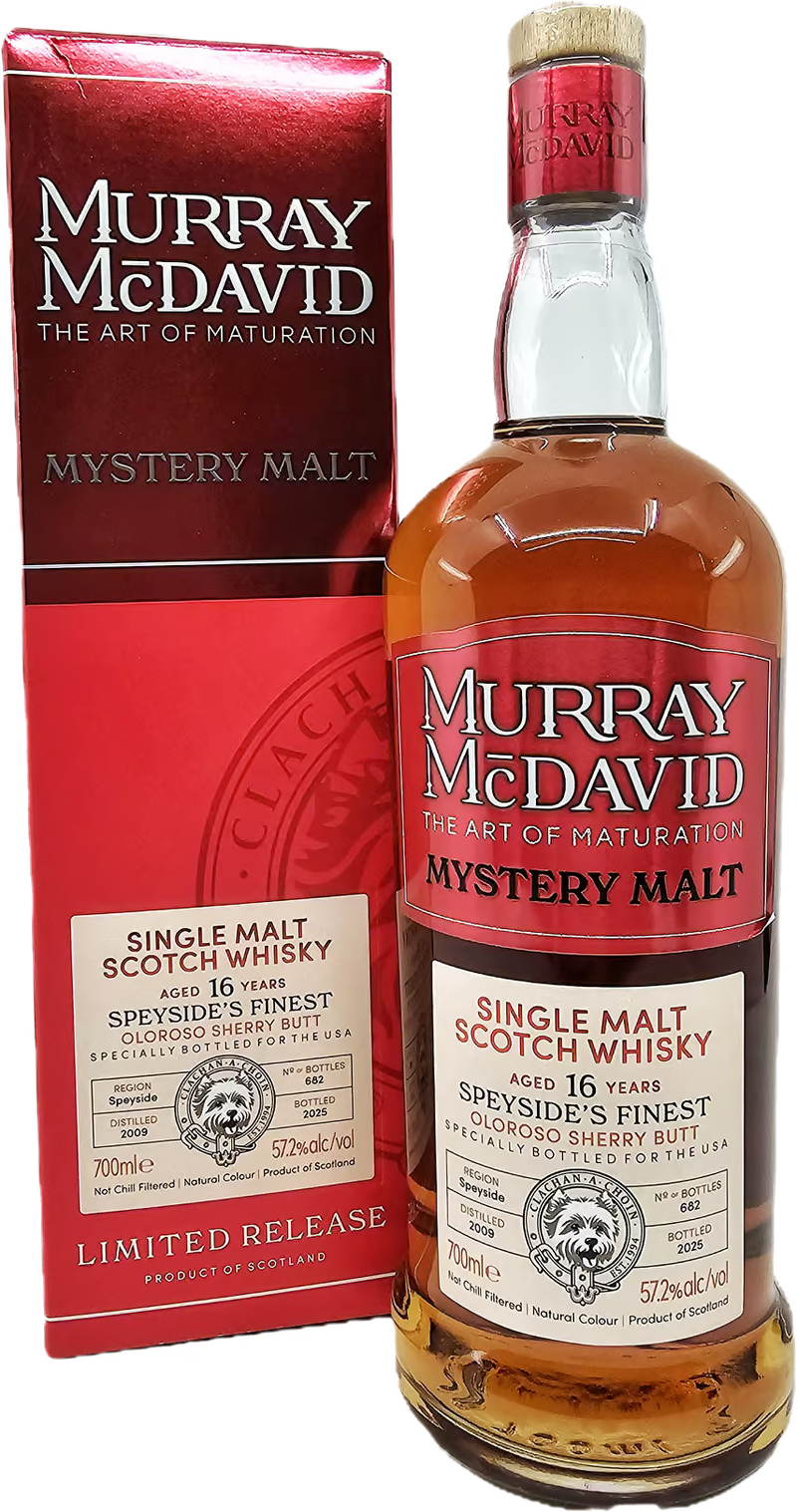 Murray McDavid MYSTERY MALT 16 yr Speyside's Finest Oloroso Sherry Butt Single Malt Whiskey 700ml