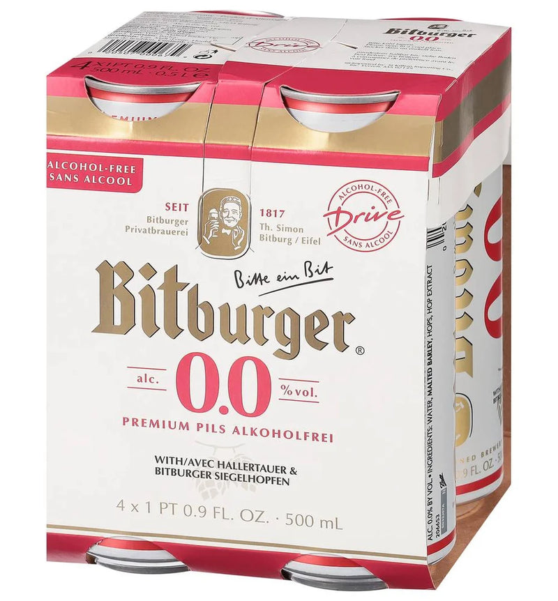 Bitburger Drive Non-Alcoholic Pilsner 4pk cans