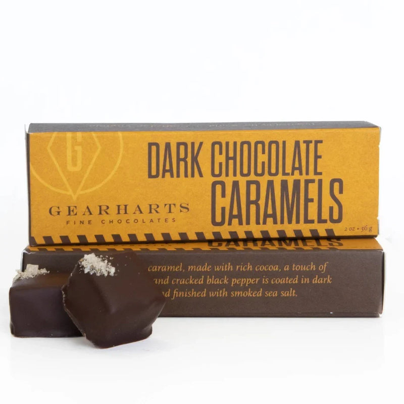 Gearharts Fine Chocolates - Dark Chocolate Caramels 2oz box