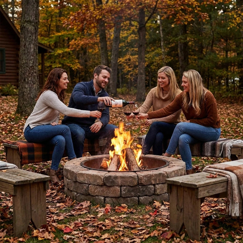 2023 Chateau Carmes Haut Brion - Pessac (750ml) | This wine being shared with friends around a fire pit in fall.