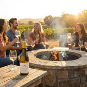 2023 Talley - Chardonnay Estate San Luis Obispo (750ml) | Friends enjoying this wine around a fire pit in summer.
