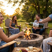 2024 Chateau Roquefort BLANC - Bordeaux (750ml) | This wine being shared amongst friends at a casual firepit summer gathering