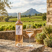 2025 Chateau Pigoudet - Coteaux d'Aix en Provence Rose Premiere (750ml) | This wine at the Château Pigoudet near Mont Vautubière with the vineyard in the background.