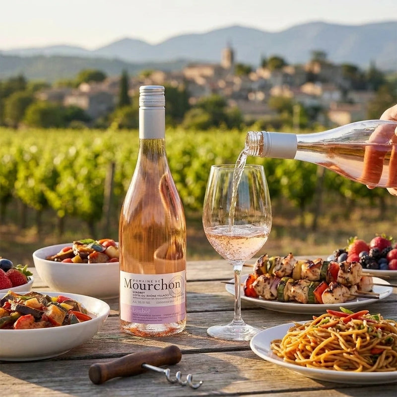 2025 Domaine de Mourchon - Cotes du Rhone Seguret Loubie ROSE (750ml) | S based on this description: Domaine de Mourchon sits near the medieval village of Séguret in the southern Rhône Valley, founded in 1998 by Walter McKinlay.
