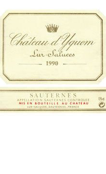 1990 Chateau d'Yquem - Sauternes (375ml) HALF BOTTLE