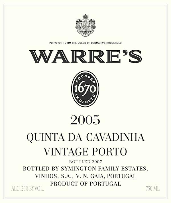 2005 Warre's - Porto Vintage Port Quinta Da Cavadinha (750ml)