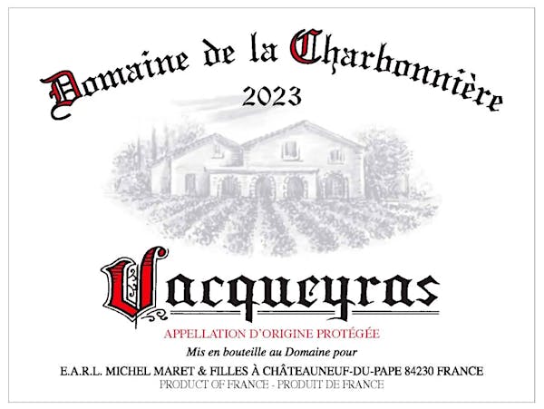 2023 Charbonniere Vacqueyras (750ml)