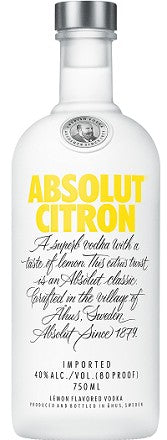 Absolut Citron Vodka 750ml
