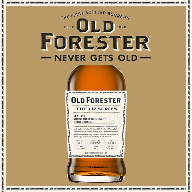 Old Forester The 117 Series Rum Finish (July 2024) Bourbon Whiskey 375ml