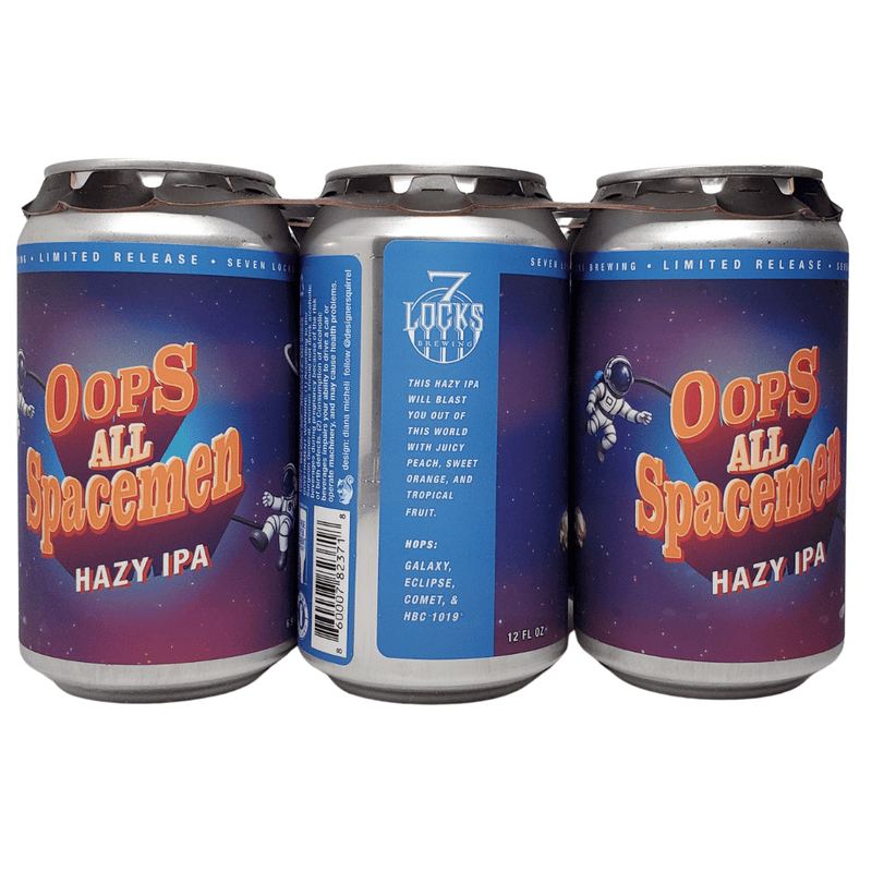 7 Locks Brewing Oops! All Spacemen Hazy IPA (Galaxy, Eclipse, Comet, and HBC1019) 6pk 12oz cans