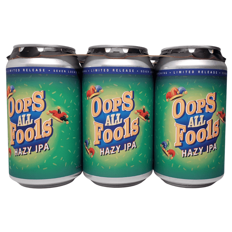 7 Locks Brewing Oops! All Fools Hazy IPA (Harlequin, Jester, Enigma, and Sabro) 6pk 12oz cans