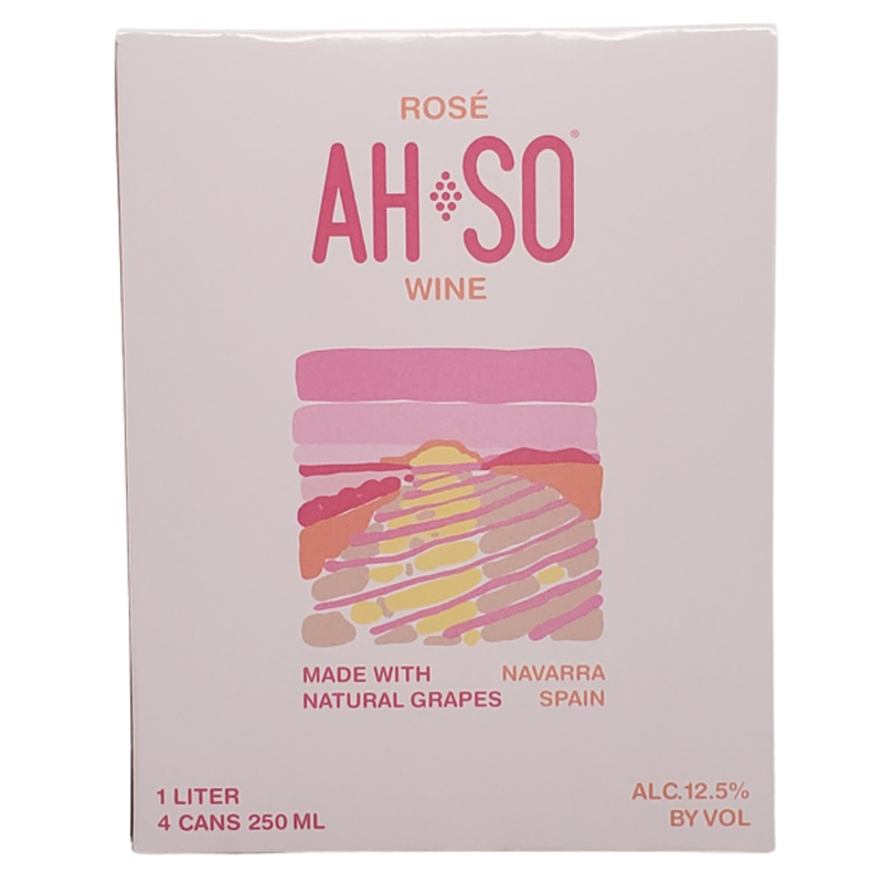 Ah-so Navarra Rose rose wine (Garnacha Rose) 4pk 250ml cans