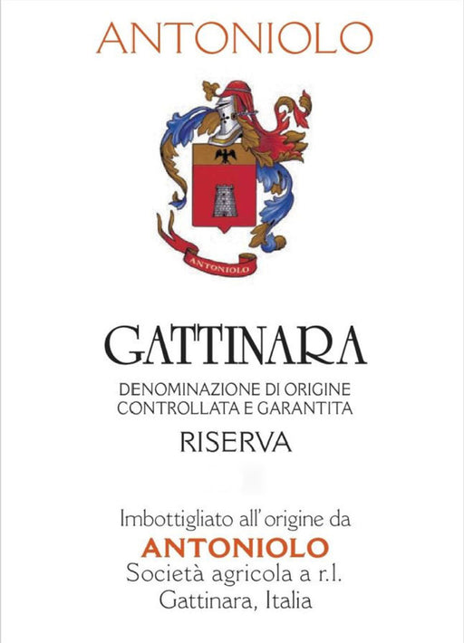 Antoniolo Gattinara Riserva label
