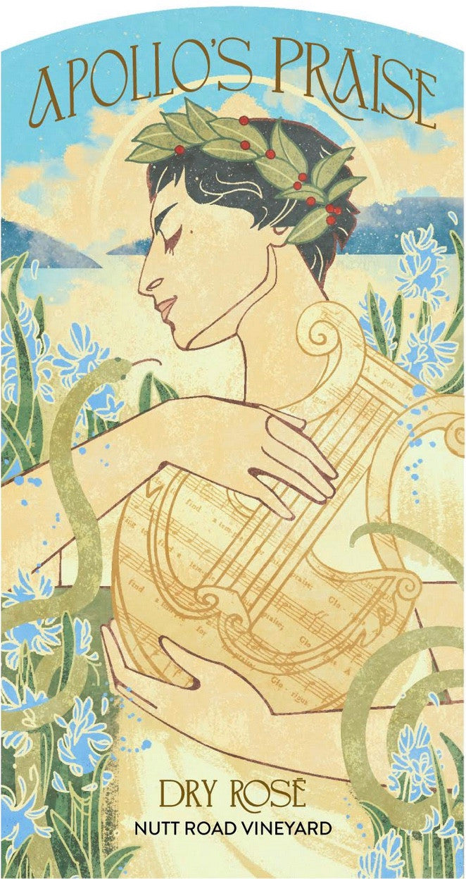 Apollo's Praise Rosé Nutt Road Vineyard label