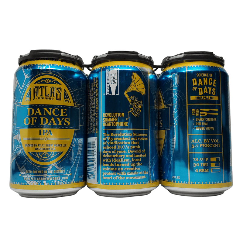 Atlas Brew Works Dance of Days IPA 6pk cans