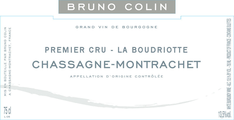 Bruno Colin Chassagne-Montrachet 1er Cru La Boudriotte