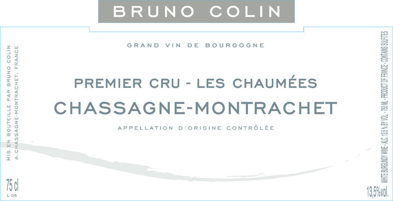 Bruno Colin Chassagne-Montrachet 1er Cru Les Chaumees
