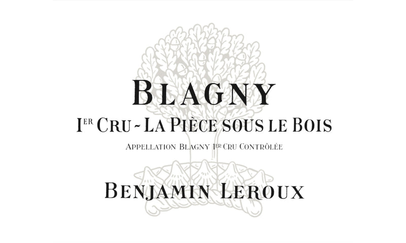 Benjamin Leroux Blagny La Piece sous le Bois label