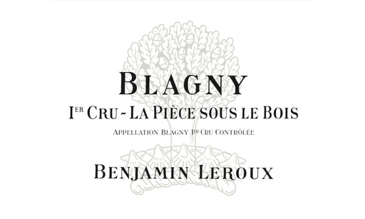 Benjamin Leroux Blagny La Piece sous le Bois label