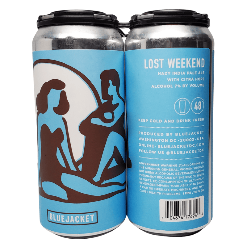 Bluejacket Lost Weekend DDH with Citra Hazy IPA 4pk