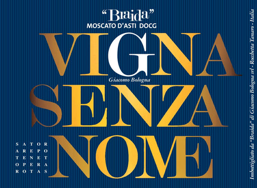 Braida Moscato d'Asti Vigne Senza Nome label