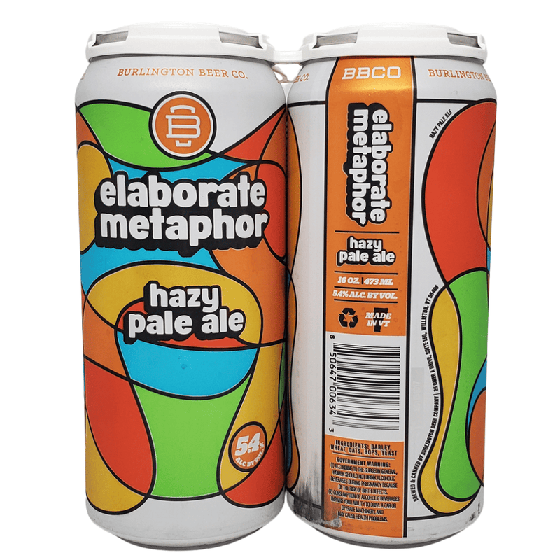 Burlington Beer Co. Elaborate Metaphor New England Style Pale Ale 4pk 16oz cans