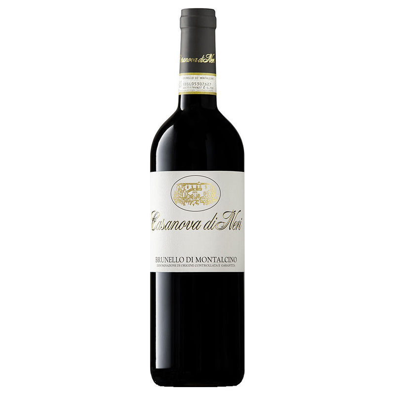 Casanova di Neri White label Brunello di Montalcino bottle