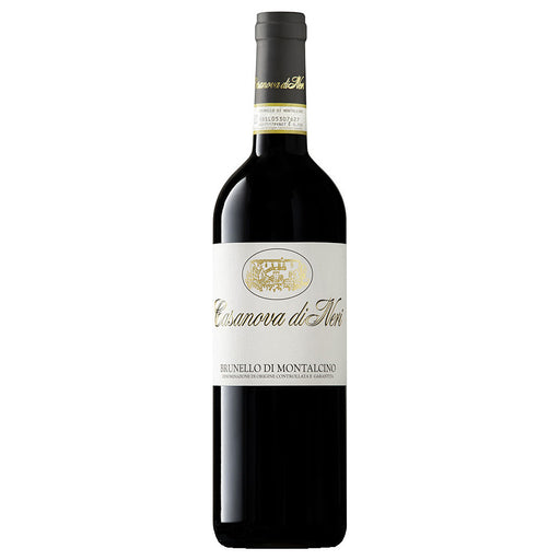 Casanova di Neri White label Brunello di Montalcino bottle