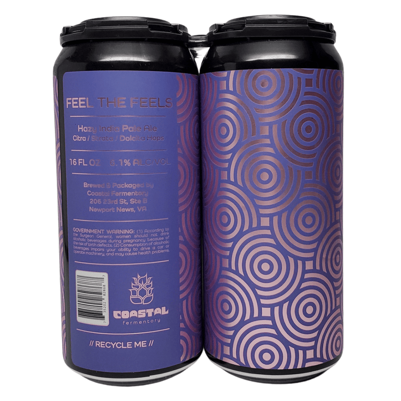 Coastal Fermentory Feel The Feels Hazy IPA 4pk 16oz cans