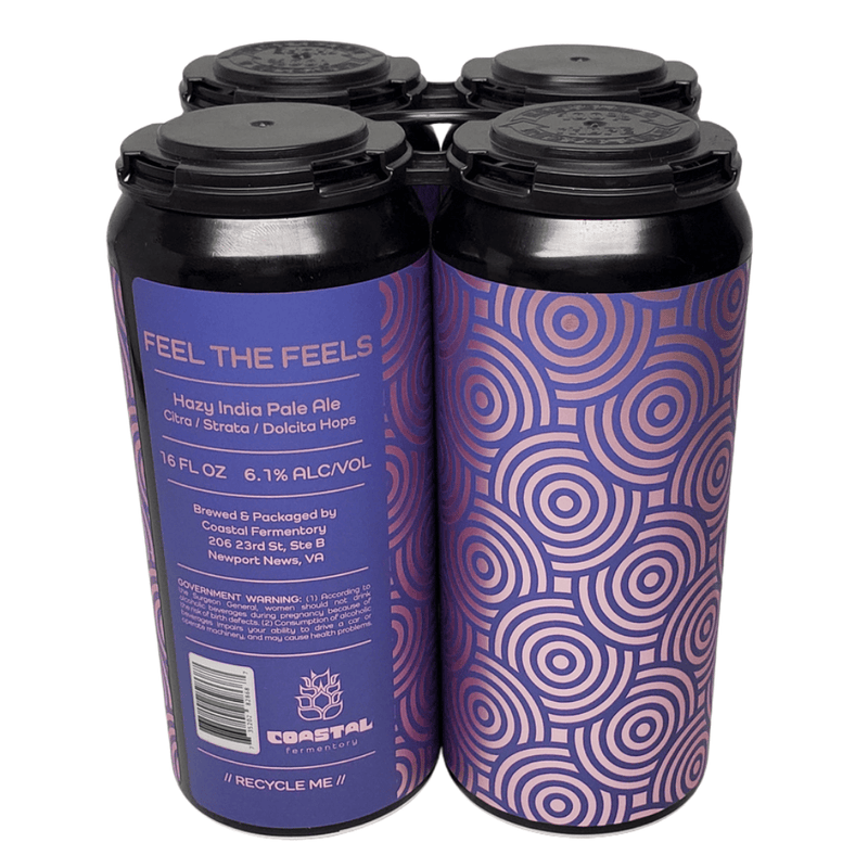 Coastal Fermentory Feel The Feels Hazy IPA 4pk 16oz cans
