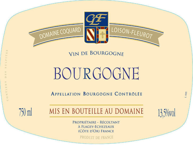 Coquard Loison-Fleurot Bourgogne Rouge label