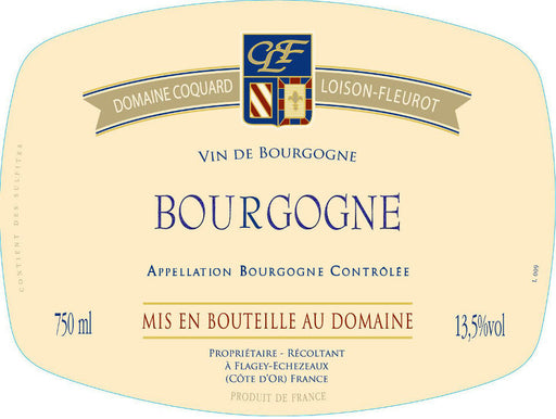 Coquard Loison-Fleurot Bourgogne Rouge label