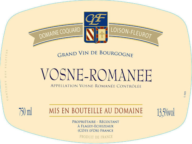 Coquard Loison-Fleurot Vosne-Romanee label