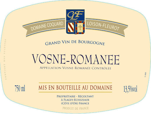 Coquard Loison-Fleurot Vosne-Romanee label