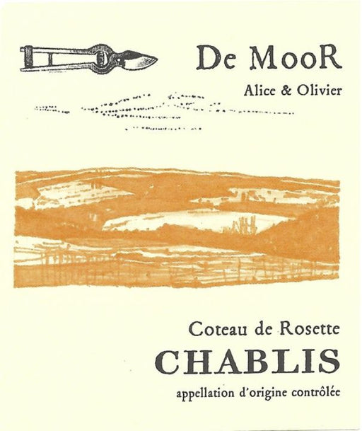 De Moor Chablis Coteau de Rosette label