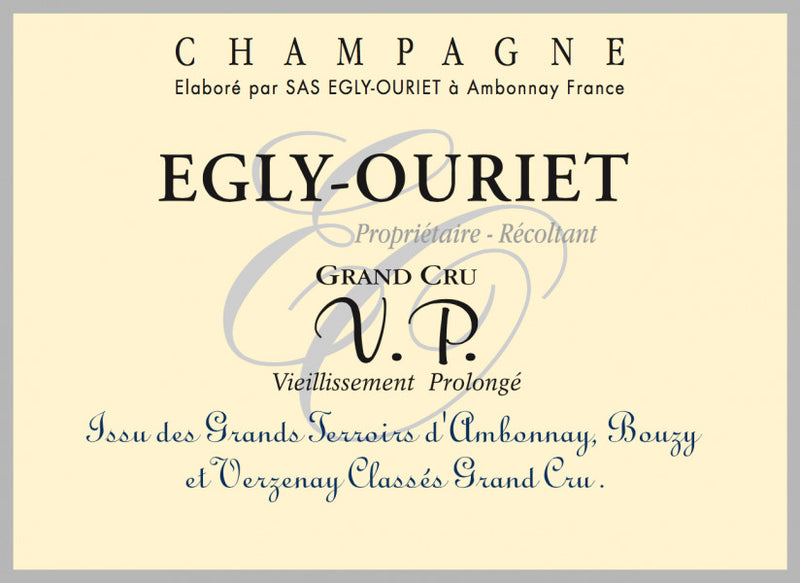 Egly-Ouriet Champagne Grand Cru V.P, label