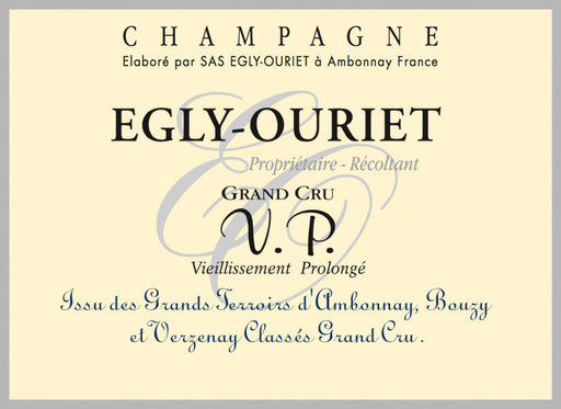 Egly-Ouriet Champagne Grand Cru V.P, label